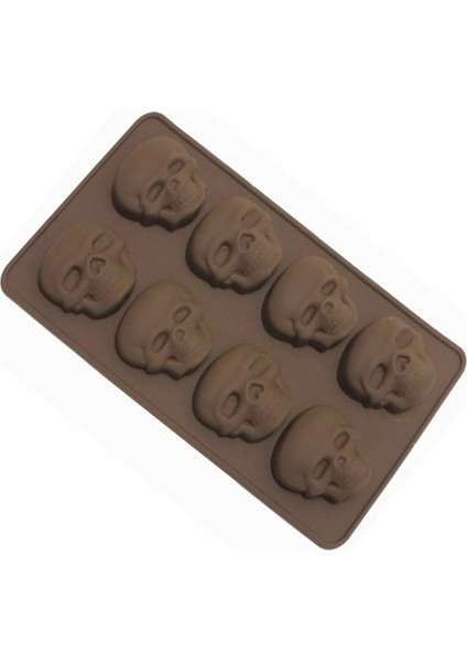 Silikon Kalıp Kuru Kafa Çikolata Kalıbı 8 Li