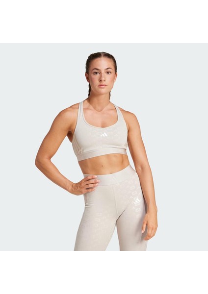 Powerreact Training Medium Support Hyperglam Emboss Kadın Büstiyer