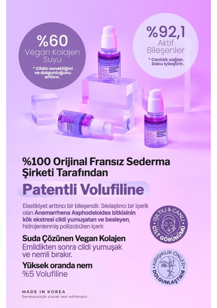 %5 Volufiline Içeren Dolgunlaştırıcı, Sıkılaştırıcı Çift Fazlı Serum Derma Factory Blendin Serum