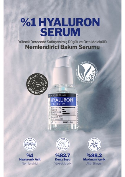 Derinlemesine Nemlendirici Hyalüronik Asit Serum Derma Factory %1 Hyaluron Serum 30 ml