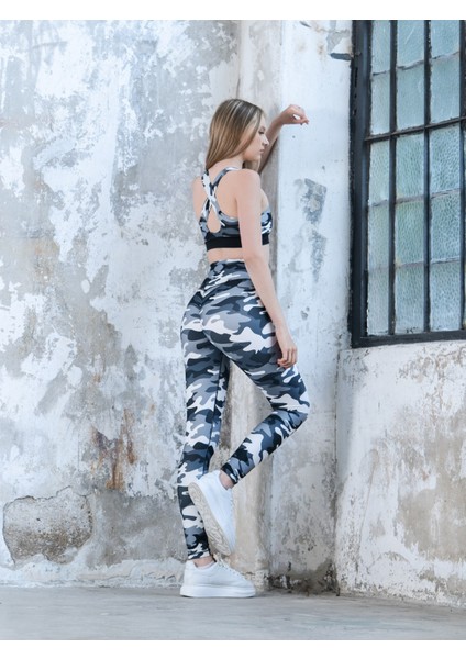 Kamuflaj Desen Arkası Büzgülü ( Scrunch Butt ) Spor Tayt modelleri