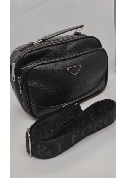 Yumuşak Deri 3 Bölmeli Kadın Omuz Çanta