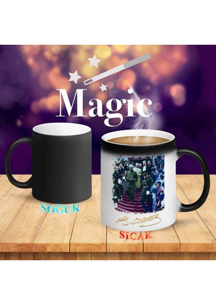 Toplulukla Merdivenden İnen Mustafa Kemal Atatürk Sihirli Kupa Bardak-ata326 fiyatları