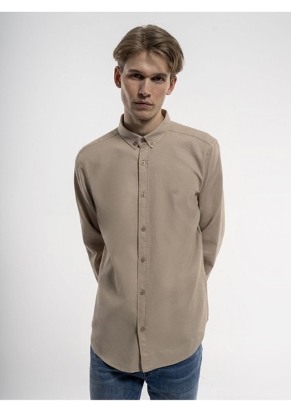 Erkek Regular Fit Bej Gömlek LF2030872