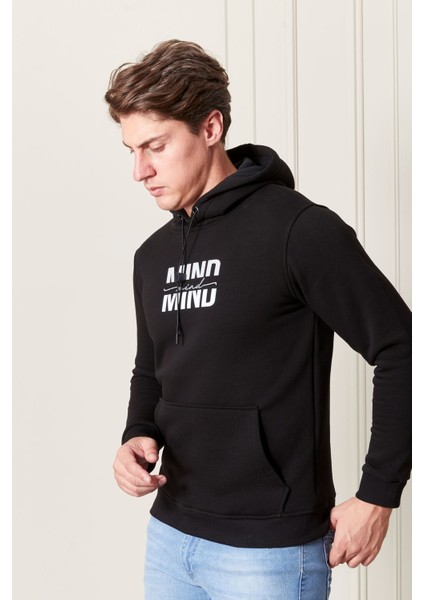 Baskılı Kapşonlu Erkek Sweat modelleri