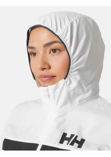 W Salt Strıpe Wındbreaker Beyaz Kadın Rüzgarlık modelleri