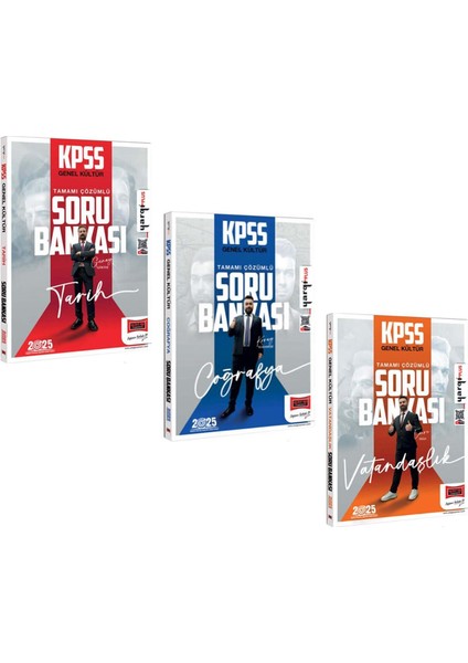 2025 KPSS Tarih Coğrafya ve Vatandaşlık Soru Bankası Seti 3 Kitap