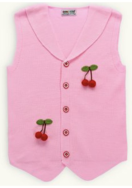 Kirazlı Örme Yelek