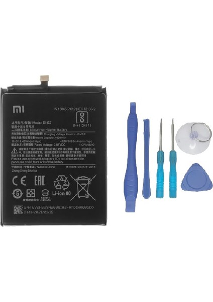 Xiaomi Redmi NOTE 9 PRO - BN 53 - Batarya Pil Sıfır Orijinal + TAMİR SETİ