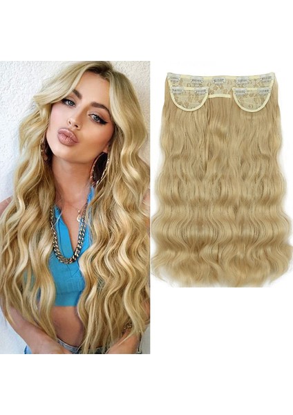 Platin Sarısı Afro Dalgalı - 65CM 190 Gr. Fiber Sentetik Çıt Çıt - Renk NO:613