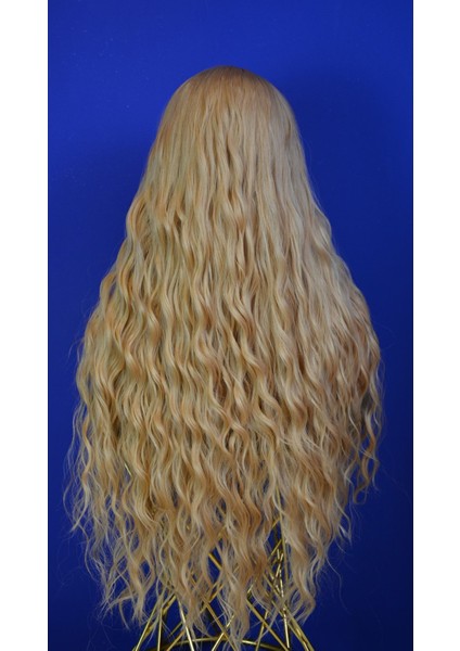 Bebek Sarısı Uzun Fiber Sentetik Perçemli Peruk modelleri