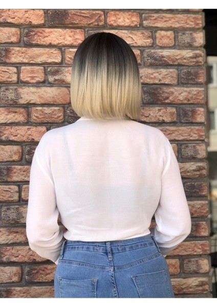 Kısa Küt Siyah Sarı Fiber Sentetik modelleri