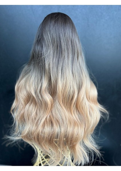 Koyu Kumral Bal Sarısı Ombreli Lüks Peruk modelleri