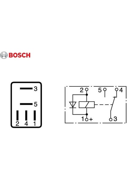 24V Röle 5 Uçlu Mikro (Çift Platin) (87A) (Diotlu)