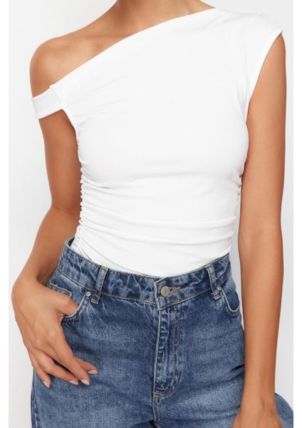 Moda Bisiklet Yaka Örme Regular Düz Desen Casual Günlük Regular Kolsuz Bluz