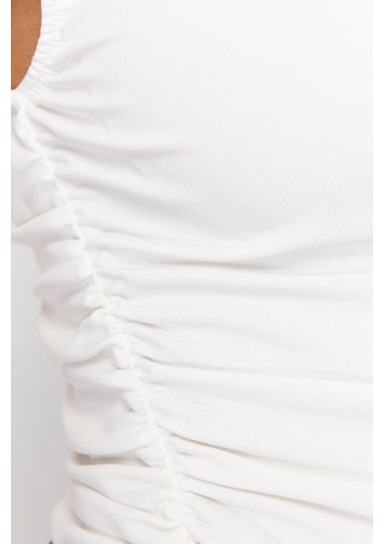 Moda Bisiklet Yaka Örme Regular Düz Desen Casual Günlük Regular Kolsuz Bluz modelleri