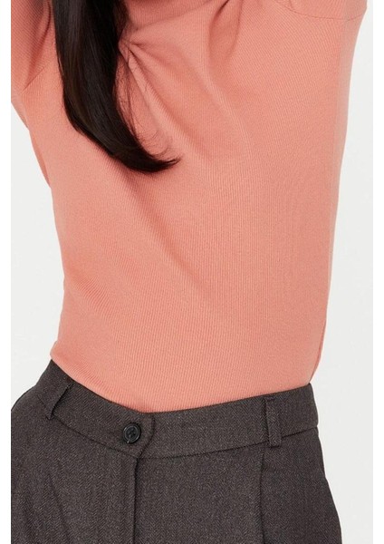 Moda Dik Yaka Örme Slim Düz Desen Casual Günlük Regular Uzun Kol Bluz fiyatları
