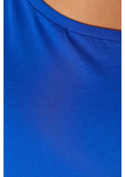 Moda Büyük Beden Devrik Yaka Örme Regular Düz Desen Casual Günlük Crop Kısa Kol Bluz fırsatları