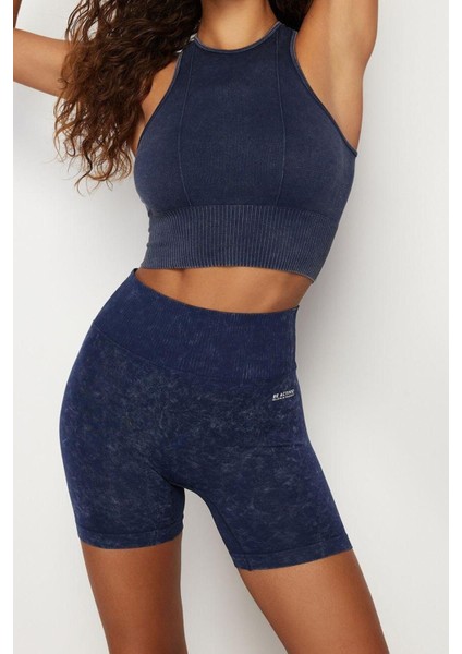 Moda Halter Yaka Örme Fit Düz Desen Sportswear Crop Kolsuz Bluz fiyatları