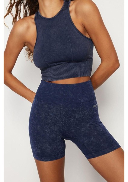Moda Halter Yaka Örme Fit Düz Desen Sportswear Crop Kolsuz Bluz modelleri