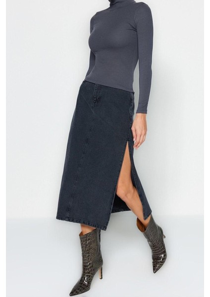 Moda Balıkçı Yaka Örme Slim Düz Desen Casual Günlük Regular Uzun Kol Bluz fırsatları