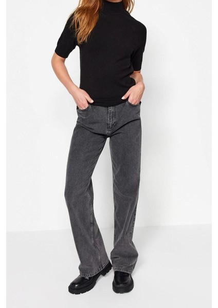 Moda Dik Yaka Triko Slim Düz Desen Casual Günlük Regular Kısa Kol Bluz fırsatları