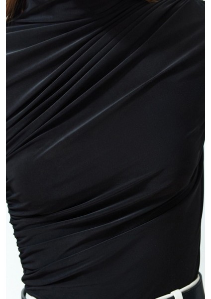 Moda Kare Yaka Örme Slim Düz Desen Casual Günlük Crop Kısa Kol Bluz indirimleri