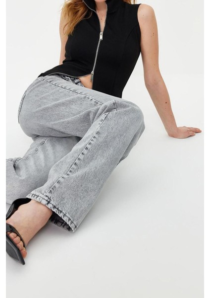 Moda Dik Yaka Örme Slim Düz Desen Casual Günlük Regular Kolsuz Bluz modelleri