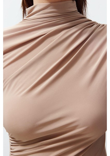 Moda Kare Yaka Örme Slim Düz Desen Casual Günlük Crop Kısa Kol Bluz indirimleri