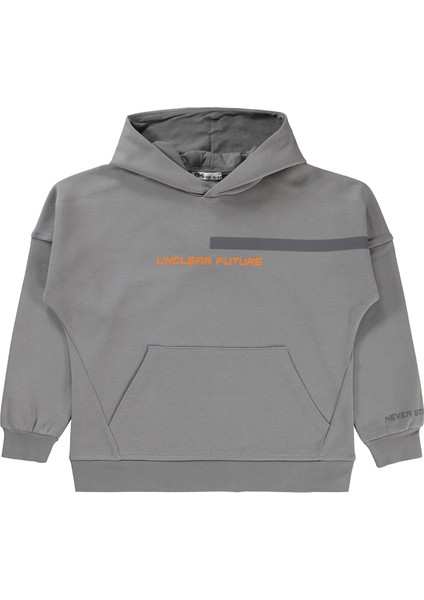 Erkek Çocuk Sweatshirt 10-13 Yaş Gri