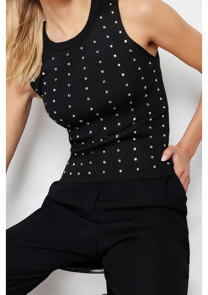 Moda Bisiklet Yaka Triko Regular Düz Desen Casual Günlük Regular Kolsuz Bluz fırsatları