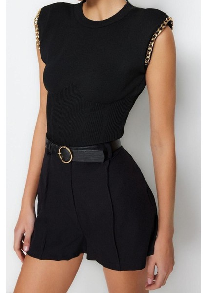 Moda Bisiklet Yaka Triko Regular Düz Desen Casual Günlük Regular Kolsuz Bluz modelleri