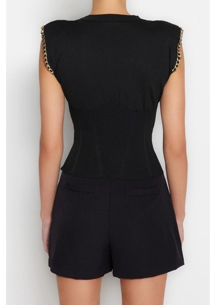 Moda Bisiklet Yaka Triko Regular Düz Desen Casual Günlük Regular Kolsuz Bluz indirimleri