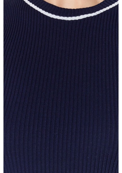 Moda Bisiklet Yaka Triko Regular Çizgili Desen Casual Günlük Regular Kolsuz Bluz indirimleri