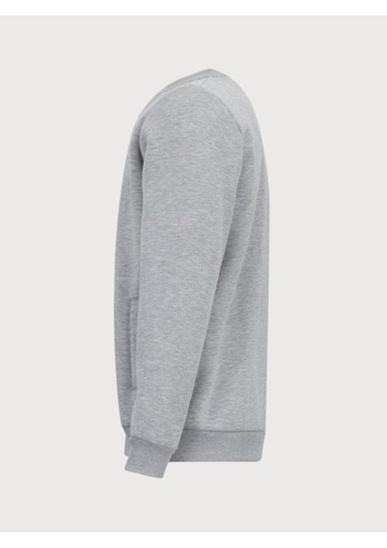 Düz Sıfır Yaka Fermuarlı Gri Hırka modelleri