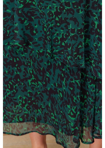 Moda Tesettür Regular Animal Desen Günlük Maxi Boy Animal Desenli Astarlı Dokuma Etek indirimleri