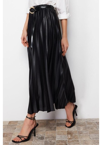 Moda Tesettür Regular Düz Desen Günlük Uzun Boy Pilili Dokuma Etek fırsatları