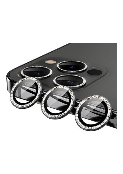 iPhone 13 Pro Max Kamera Lens Koruyucu Taş Detaylı Cl-06