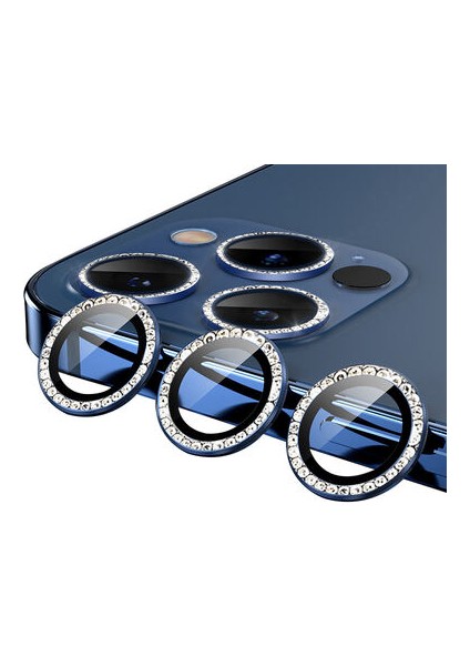 iPhone 12 Pro Max Kamera Lens Koruyucu Taş Detaylı Cl-06