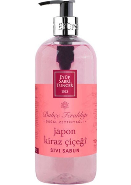 Doğal Zeytinyağlı Sıvı Sabun Japon Kiraz Çiçeği 500 ml x 3 Adet