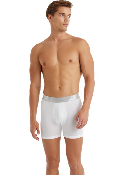 Erkek Modal Elastan Boxer Silver 9302 - Beyaz