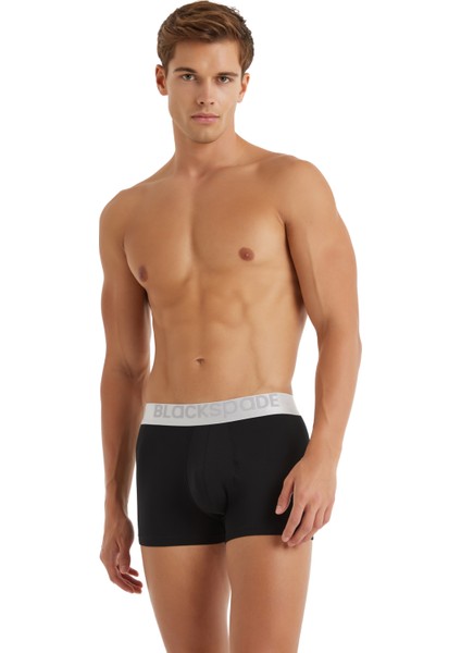 Erkek Modal Elastan Boxer Silver 9302 - Siyah