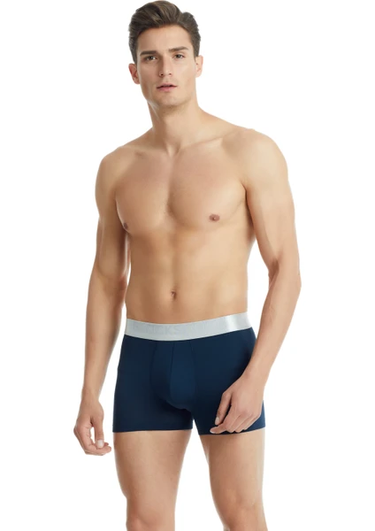 Erkek Modal Elastan Boxer Silver 9302 - Lacivert