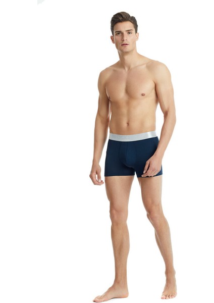 Erkek Modal Elastan Boxer Silver 9302 - Lacivert