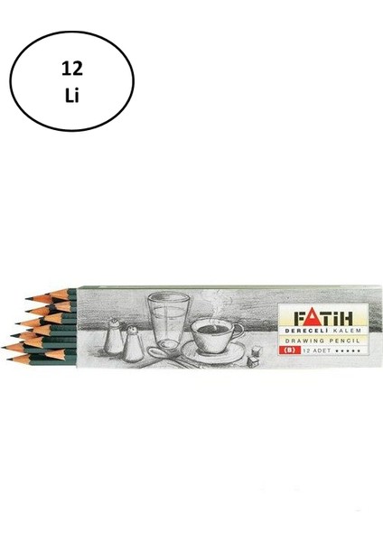 Kurşun Kalem Dereceli B - 12'li Paket