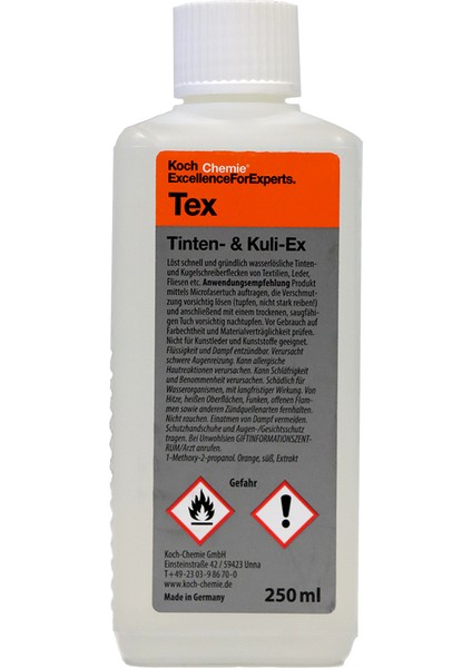 Tex (Tinten Kuli-Ex 250 ml) Mürekkep ve Tükenmez Kalem Çıkarıcı