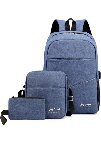 3 Adet Sırt Çantası Seti Kadın Erkek Laptop Sırt Çantası (Yurt Dışından)
