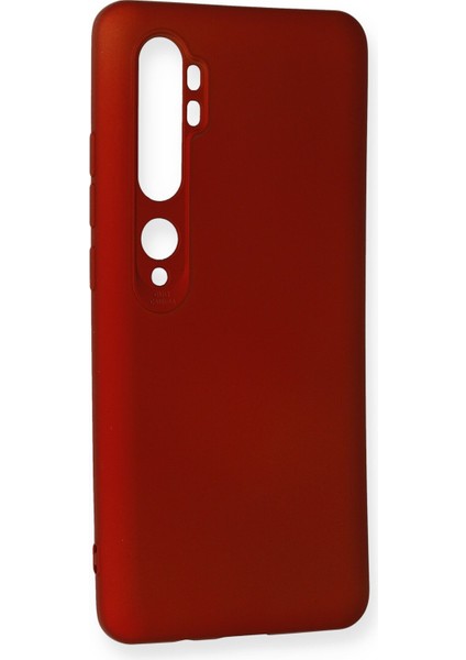 Xiaomi Mi Note 10 Kılıf Premium Rubber Silikon - Bordo 13