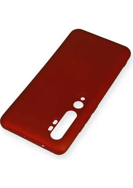 Xiaomi Mi Note 10 Kılıf Premium Rubber Silikon - Bordo 13