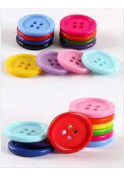 50 Adet 25 Mm Renkli Yuvarlak Düğme Amigurumi Düğmesi fiyatları